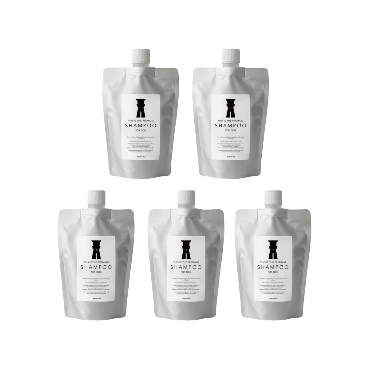 画像1: 【シャンプーリフィル】5袋まとめ買い mmsu-haプレミアムシャンプー200ml【5％(375円分)pt還元】 (1)