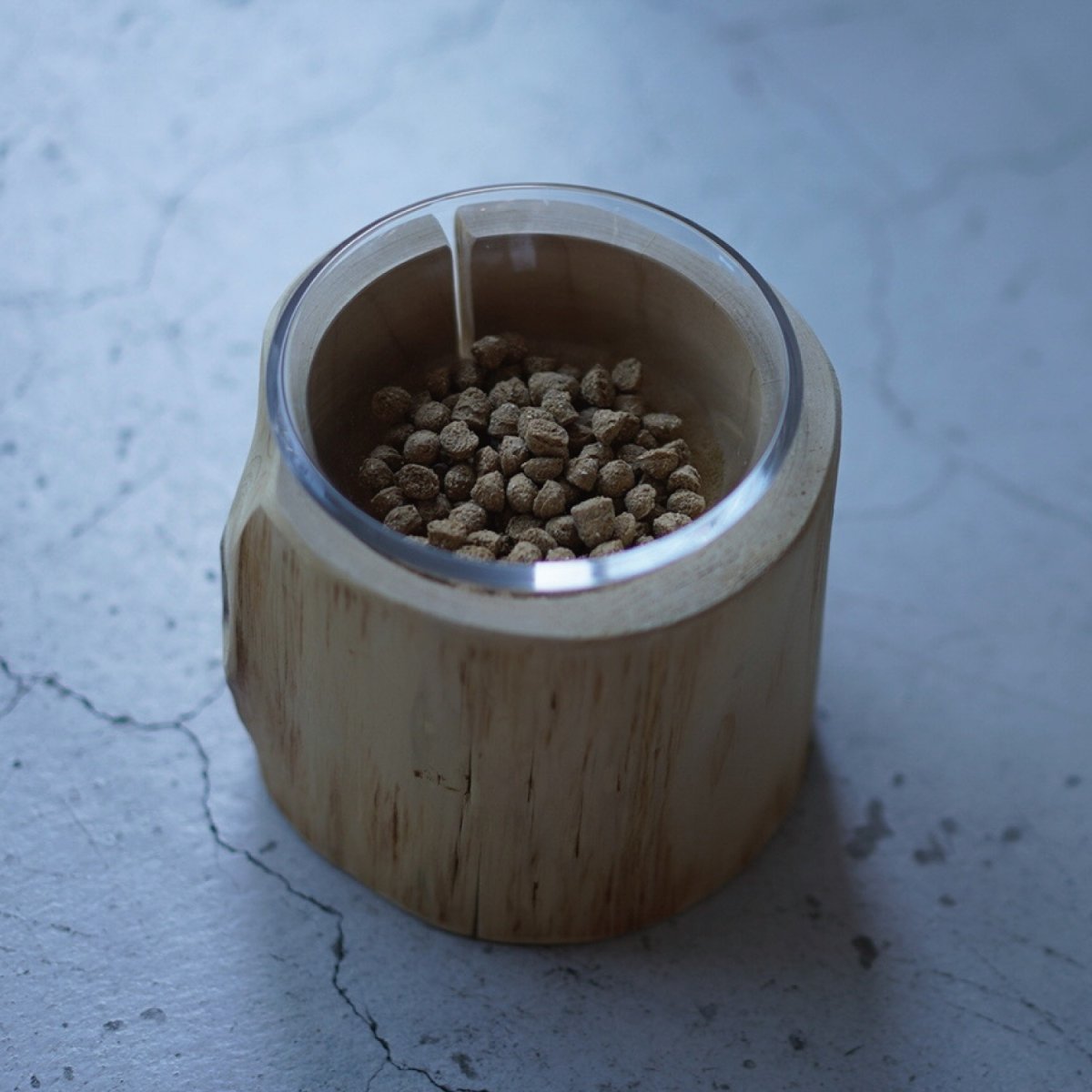 シンプルな器に入ったドッグフード斜めアングル