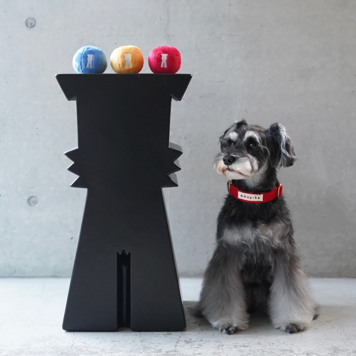 mmsu-ha TOYボール【レッド】/シュナウザーにオススメサイズの犬用おもちゃボール